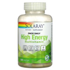 Solaray, Once Daily, мультивитамины с высокой энергией, 120 вегетарианских капсул купить в Киеве и Украине