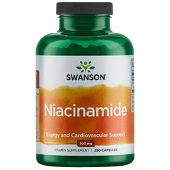 Вітамін B-3 Ніацинамід, Niacinamide, Swanson, 500 мг, 250 капсул