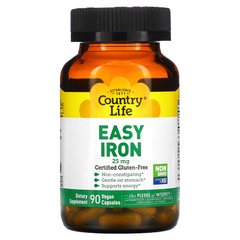 Залізо Country Life (Easy Iron) 25 мг 90 вегетаріанських капсул