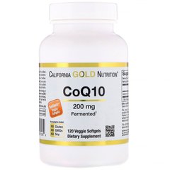 Коензим Q10 California Gold Nutrition (CoQ10) 200 мг 120 капсул