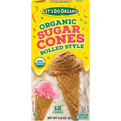 Let's Do Organic, ріжки для морозива з органічного цукру, закручені, Edward & Sons, 12 шт