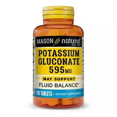 Калий Глюконат Mason Natural (Potassium Gluconate) 595мг 100 таблеток купить в Киеве и Украине