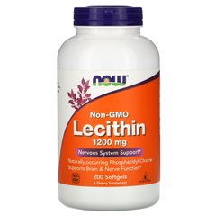Лецитин Now Foods (Lecithin) 1200 мг 200 капсул купить в Киеве и Украине