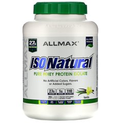 IsoNatural, 100% ультра-чистий ізолят натурального сироваткового білка (WPI90), ваніль, ALLMAX Nutrition, 2,27 кг