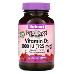 Вітамін Д3 Bluebonnet Nutrition (Vitamin D3) 5000 МО 90 жувальних таблеток
