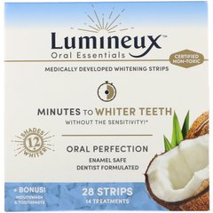 Отбеливающе полоски, Lumineux Oral Essentials, 28 полосок + бонус: полосание для рта и зубная паста, 28 полосок купить в Киеве и Украине