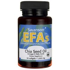 Масло семян чиа, Chia Seed Oil, Swanson, 1.000 мг, 30 капсул купить в Киеве и Украине