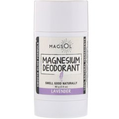 Дезодорант з магнієм, лаванда, Magsol, 80 г