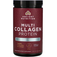 Протеїн з колагеном кількох типів, для здоров'я суглобів і тканин, натуральна ваніль, Dr Axe / Ancient Nutrition, 226 г