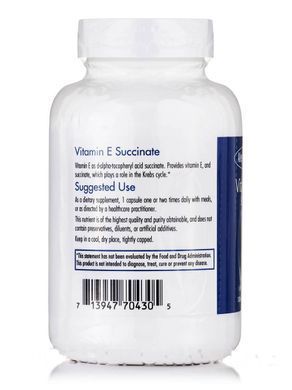 Vitamin E, Allergy Research Group, 100 Vegetarian Capsules