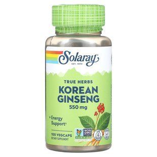 Корейский женьшень, Korean Ginseng, Solaray, 550 мг, 100 капсул купить в Киеве и Украине