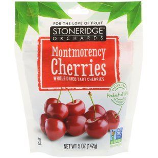 Вишни Монморанси, целые сушеные терпкие вишни, Stoneridge Orchards, 5 унций (142 г) купить в Киеве и Украине