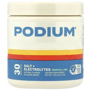 Podium Nutrition, Salt + Electrolytes, Tropical Lime, 5.61 oz (159 g)