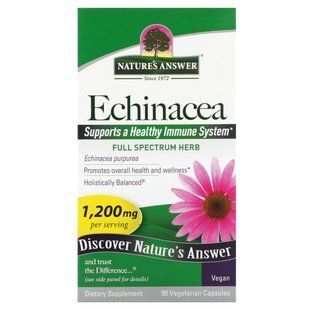 Nature's Answer, Echinacea, 1,200 mg, 90 Vegetarian Capsules (400 mg per Capsule) купить в Киеве и Украине