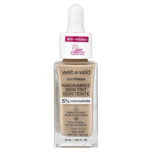 wet n wild, Barefocus, Niacinamide Skin Tint, 1116087 Fair, 1.08 fl oz (32 ml)