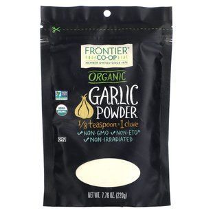 Frontier Natural Products, Органический чесночный порошок, 220 г (7,76 унции) купить в Киеве и Украине