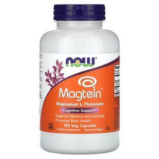 NOW Foods, Magtein, 180 Veg Capsules купить в Киеве и Украине