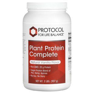 Protocol for Life Balance, Plant Protein Complete, Natural Vanilla , 2 lbs (907 g)