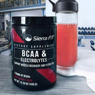 Amino acids with branched chains and electrolytes, 7 g BCAA, fruit punch, Sierra Fit, 435 g