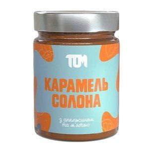 Caramel Salted TOM peanut butter 330 g with orange and mint