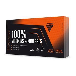 TREC nutrition, 100% Vitamins & Minerals, 60 caps