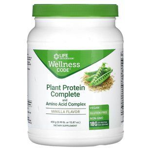 Life Extension, Wellness Code, Plant Protein Complete and Amino Acid Complex, Vanilla, 0.99 lb (450 g) купить в Киеве и Украине