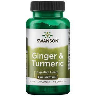 Ginger and Turmeric, Full Spectrum Ginger & Turmeric, Swanson, 60 capsules