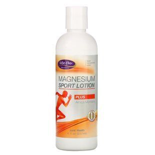 Sports lotion with magnesium, mint scent, Life-flo, 8 fluid ounces (237 ml)