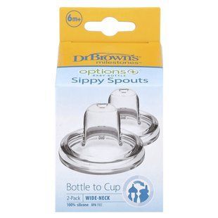 Dr. Brown's, Options+&trade; Baby Bottle, Sippy Spouts, 6 Months+, 2 Pack