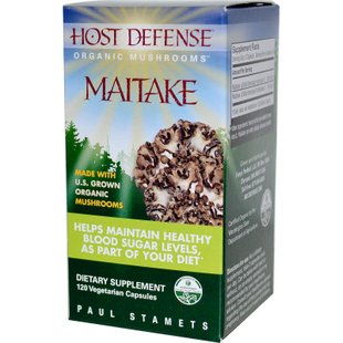 Майтаке (грифола курчавая), Maitake Capsules, Promotes Normal Blood Sugar Metabolism, Fungi Perfecti, 120 капсул купить в Киеве и Украине