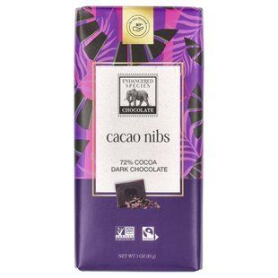 Черный шоколад с какао крупой Endangered Species Chocolate (Dark Chocolate) 85 г купить в Киеве и Украине