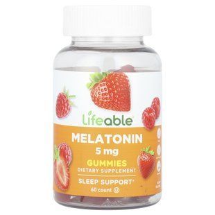Lifeable, Melatonin Gummies, Berry, 5 mg, 60 Gummies купить в Киеве и Украине