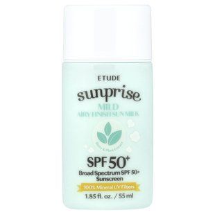 ETUDE, Sunprise, Mild Airy Finish Sun Milk, SPF 50+, 1.85 fl oz (55 ml) купить в Киеве и Украине