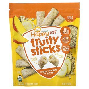 Happy Family Organics, Happy Tot, Fruity Sticks, Organic Banana & Mango, 2.54 oz (72 g) купить в Киеве и Украине