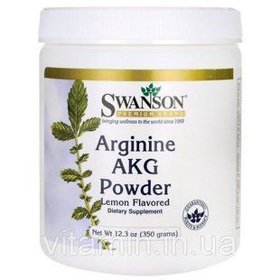 Аргинин альфа-кетоглутарат пролонгованои действия Swanson (Timed-Release Real-AKG Arginine Alpha-Ketoglutarate) 350 г купить в Киеве и Украине