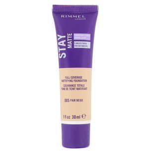 Матуюча основа для максимальної щільності Stay Matte, відтінок 085 Fair Beige, Rimmel London, 30 мл