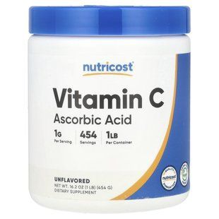 Nutricost, Vitamin C, Unflavored, 16.2 oz (454 g) купить в Киеве и Украине