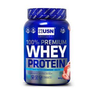USN, 100% Premium Whey Protein, 908 g, strawberry cream