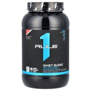 Rule One Proteins, Whey Blend, Protein Powder Drink Mix, Strawberries & Creme, 1.96 lb (891 g) купить в Киеве и Украине