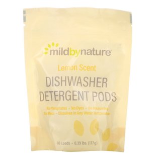 Автоматические средства для мытья посуды, аромат лимона, Automatic Dishwashing Detergent Pods, Lemon Scent, Mild By Nature, 10 грузов, 0,39 фунта, 6,24 унции (177 г) купить в Киеве и Украине