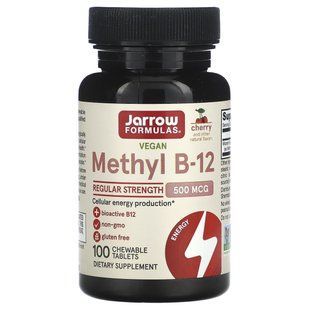 Метил B-12, зі смаком вишні, Jarrow Formulas, 500 мкг, 100 льодяників