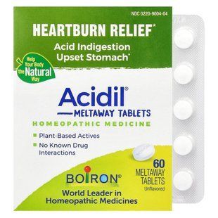 Acidil, при кислотному нетравленні, Boiron, 60 швидкорозчинних таблеток