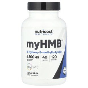 Nutricost, Performance, myHMB&reg;, 120 Capsules (500 mg per Capsule)