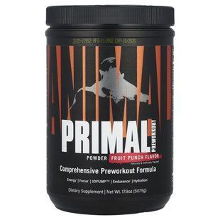 Animal, Primal Preworkout Powder, Fruit Punch, 17.9 oz (507.5 g) купить в Киеве и Украине