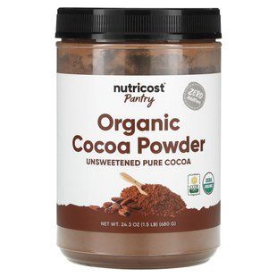 Nutricost, Pantry, Organic Cocoa Powder, Unsweetened, 24.3 oz (680 g) купить в Киеве и Украине