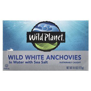 Выловленные в диких условиях белые анчоусы в воде с морской солью, Wild Planet, 4,4 унц. (125 г) купить в Киеве и Украине