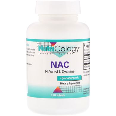 Ацетилцистеїн Nutricology (NAC N-Acetyl-L-Cysteine) 120 таблеток