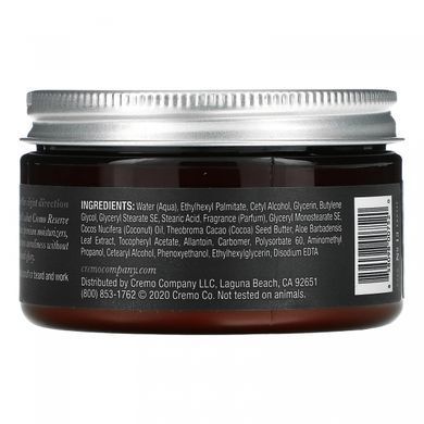 Cremo, Reserve Collection, крем для бороди та шкіри голови, суміш дистиляторів, 4 унції (113 г)