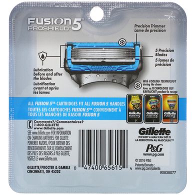 Змінні касети для гоління Fusion5 Proshield, Chill, Gillette, 4 касети