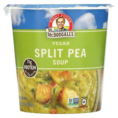 Dr. McDougall's, Веганський гороховий суп, 2,5 унції (70 г)